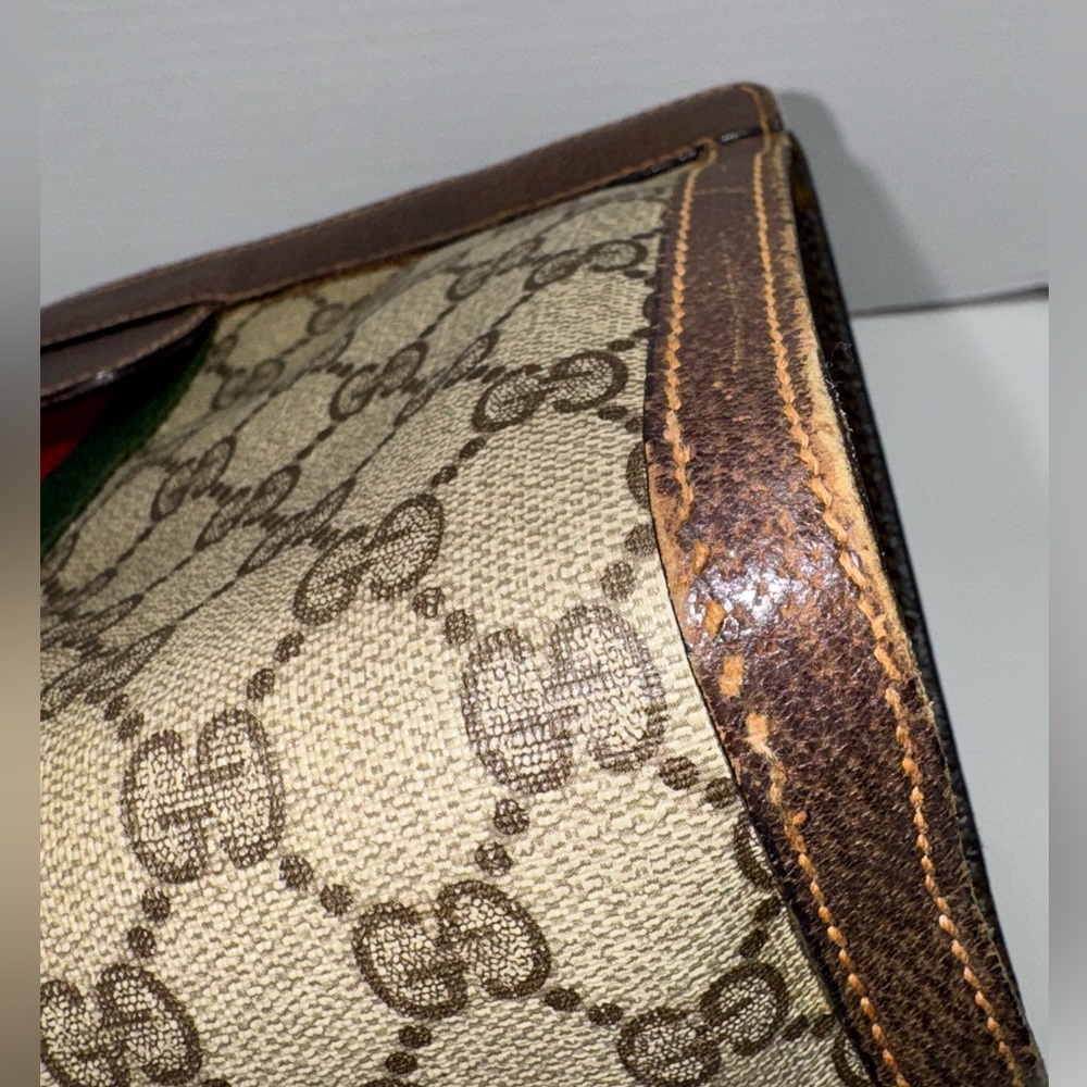 Vintage Gucci Clutch Bag  Brown PVC - Picture 14 of 15